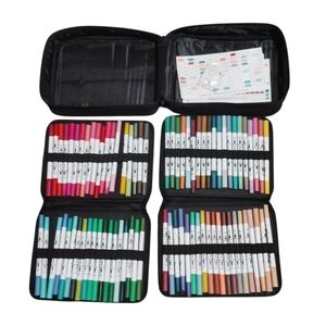 Ohuhu Art Marker Pens Brush Tip Water-based With Bag Carrier And Lots Of Markers